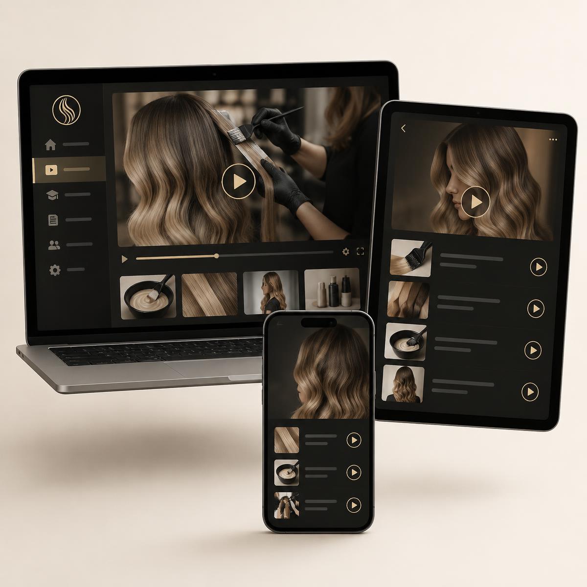 La formación vista en computadora, tablet y móvil